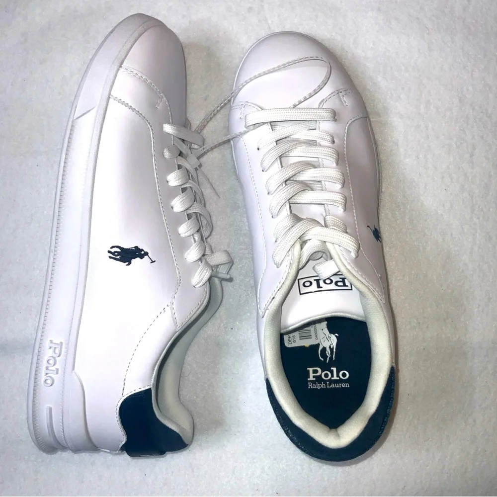 Polo Ralph Lauren Men’s Heritage Court lll Leather Sneaker Size 10 - Picture 7 of 14
